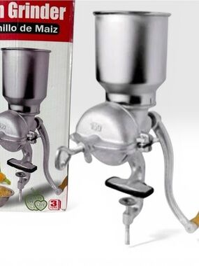 Bene Casa Corn Grinder Cast Iron Molino Maiz Clamp Manual Mill Farmhouse kitchen
